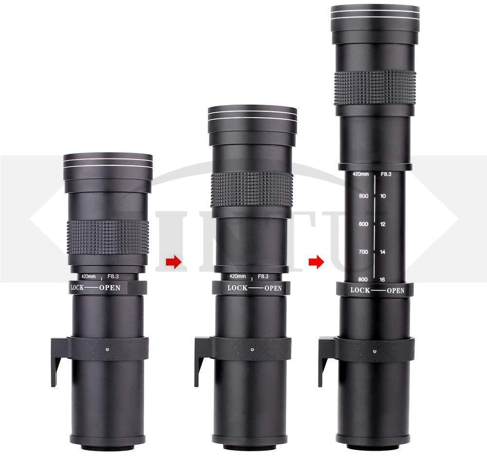 JINTU 420-1600mm f/8.3 Manual Telephoto Zoom Lens for Nikon SLR Camera  D5600 D5500 D5200 D5100 D3300 D3200 D3400 D7200 D750 D3500 D7500 D600 D800  D810