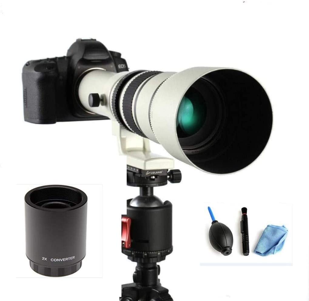 JINTU 500-1000mm F/8 Téléobjectif Manuel Pour Canon - Objectif Super Zoom Pour Photo Animalière Et Astrophotographie