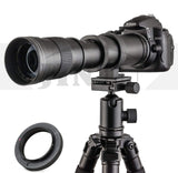 JINTU 420-1600mm Telephoto Zoom Lenses F/8.3-16 for Canon 4000D 90D 60D, 70D 77D, 70D,80D, 850D 650D, 750D, 7D, T7i, T7s, T7, T6s, T6i, T6, T5i, T5, SL2 SL1 Digital