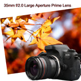 JINTU 35mm F/2.0 Full Frame Prime Lens for Lens for Nikon FX DX F D5 D4 D850 D750 D500 D7500 D5600 D5500 D3500 D90 D80 D3400