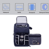 JINTU Camera Bag, SLR DSLR Camera Case, Vintage Padded Camera Shoulder Bag Waterproof for Women, Men, Black