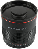 JINTU 500mm f/6.3 Mirror Telephoto Camera Lens Manual Focus Control For Canon Nikon Pentax Sony Digital DSLR Camera