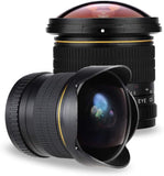 JINTU 8mm F/3.0 Wide Angle Fisheye Lens for Nikon DSLR Cameras D5600 D780 D300S D7100 D7000 D7500 D7200 D5300 D5200 D5100 D90 D3300 D3200 D3100