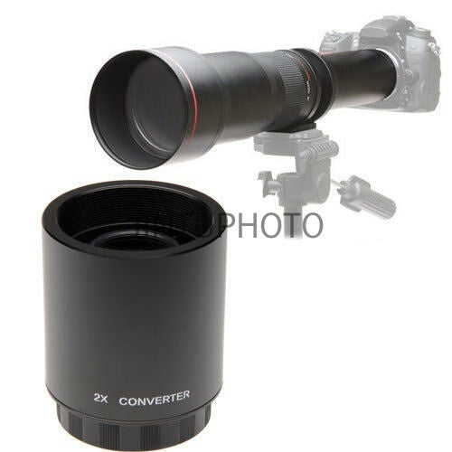 Ultimaxx 2X Teleconverter For T-Mount Lenses - Fits 500mm, 800mm, 650-1300mm Lenses