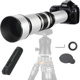 JINTU 650-1300mm Manual Telephoto Zoom Camera Lens for Canon T100 XTi 750D 7D T7i T7s T7 T6s T6i T6 T5i T5 SL2 SL1 4000D 90D 2000D 1200D 1300D 1100D 1000D 5D Mark IV 7D 750D 650D 550D 450D