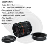 JINTU 35mm F2.0 Portrait Macro Prime Lens Fix Focal for Canon EOS SLR digital cameras EF bayonet 4000D 2000D 1200D 1300D 1100D 1000D 200D 250D 500D 600D 650D 550D 450D 80D 60D