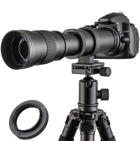 JINTU 420-800mm Telephoto Lens Manual Focus Compatible with Sony E-mount Mirrorless Camera a6500 a6600 a6000 a6100 a6300 a3500 a5000 a5100 a6400 a6400 NEX-5T 6 7