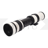 JINTU 420-800mm Manual Telephoto Lens for Canon EOS APS-C DSLR 60D, 77D, 70D,80D, 650D, 750D, 7D, T7i, T7s, T7, T6s, T6i, T6, T5i, T5, SL2 SL1 Digital SLR Cameras + Carry Bag White Black Color